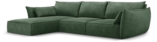 Ciemnozielony narożnik (lewostronny) Vanda – Mazzini Sofas