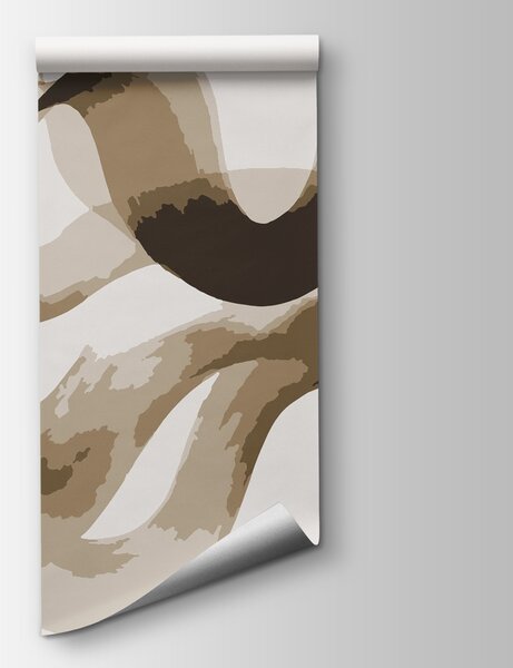Fototapeta Dynamiczne abstrakcyjne krzywe w neutralnych odcieniach, Fototapety Abstrakcja, Popularne Fototapety, w02304v2 - Tapeko.pl