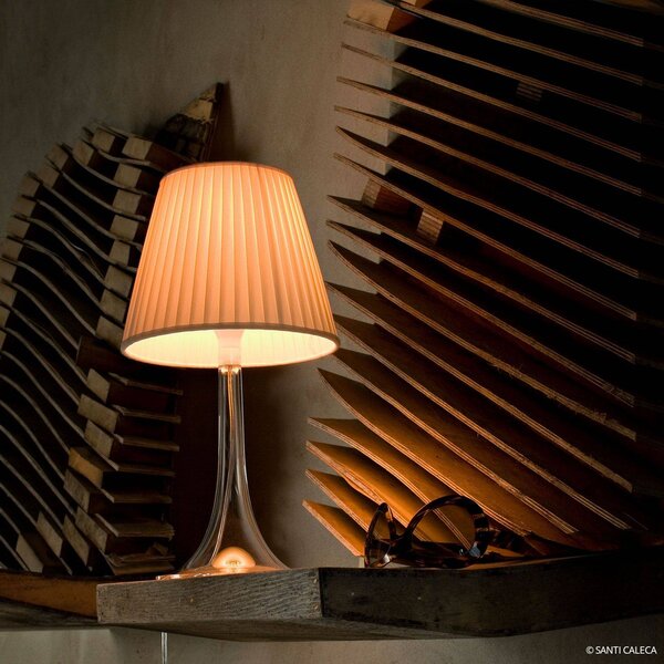 FLOS Lampa stołowa design MISS K, możliwość ściemniania, kremowy / amber, przedpokój, tworzywo sztuczne, design