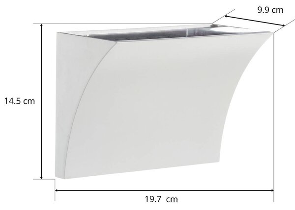 FLOS Kinkiet designerski Pochette, biały / opal, salon / jadalnia, metal, design