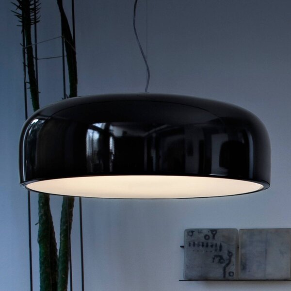 FLOS Lampa wisząca designerska Smithfield, możliwość ściemniania, czarny, salon / jadalnia, aluminium, design