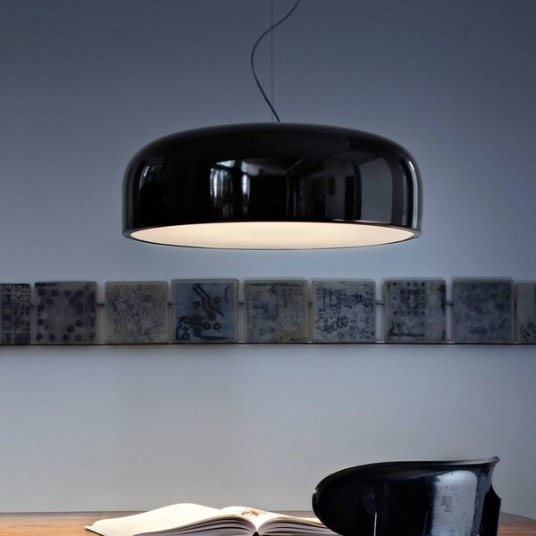 FLOS Lampa wisząca designerska Smithfield, możliwość ściemniania, czarny, salon / jadalnia, aluminium, design