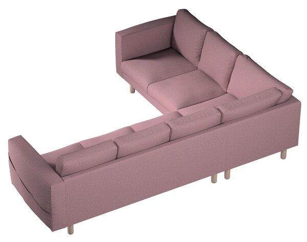Pokrowiec na sofę narożną Norsborg 5-osobową kolor różowy tkanina strukturalna