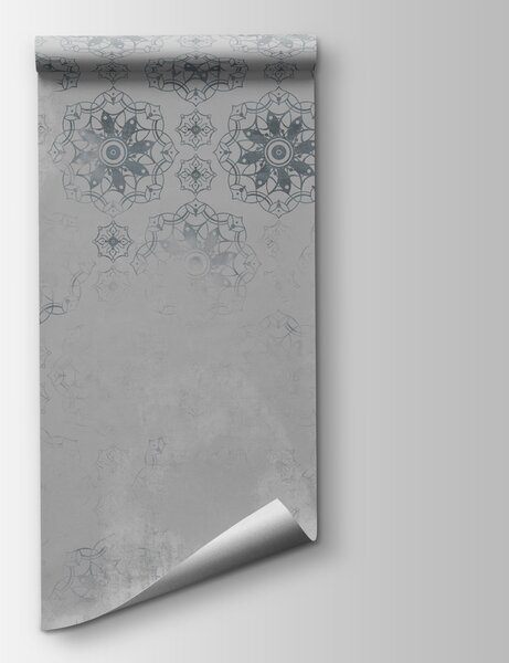 Fototapeta Szara i biała tapeta z wzorem, Fototapety Abstrakcja, Popularne Fototapety, w02551v2 - Tapeko.pl