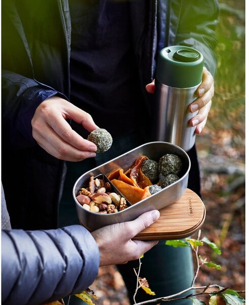 Lunchbox 2 szt. z podziałką Bento – Black + Blum