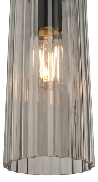 Nordlux Lampa wisząca szklana Miella, możliwość ściemniania, czarny, salon / jadalnia, szkło
