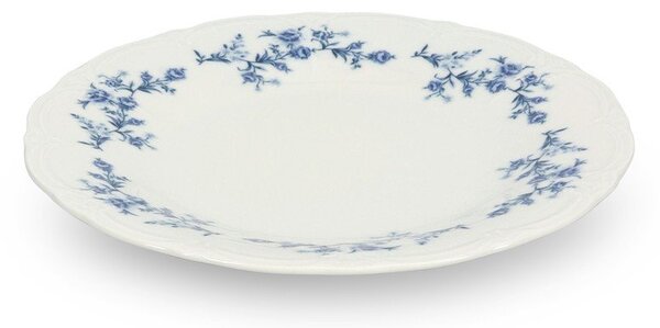 Biały/niebieski porcelanowy talerz ø 21 cm Retro – BonBistro