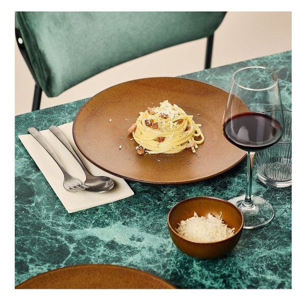 Brązowy porcelanowy talerz deserowy ø 21 cm Ovio – BonBistro