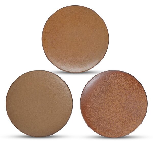 Brązowy porcelanowy talerz deserowy ø 21 cm Ovio – BonBistro