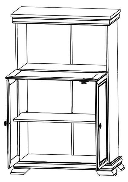 Komoda trzydrzwiowa z barkiem Kora 88 cm - samoa king