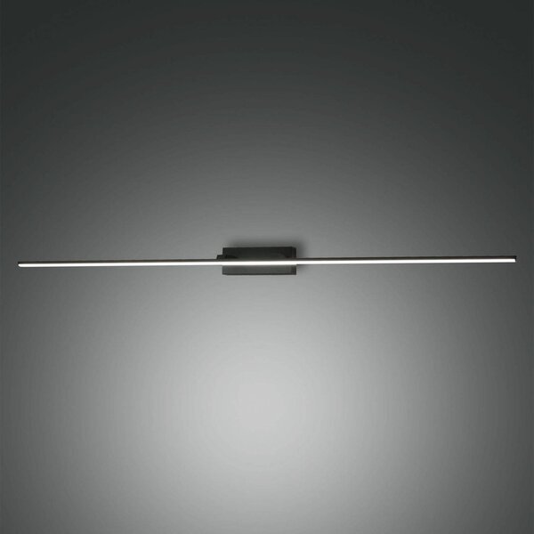 Fabas Luce Oświetlenie lustra LED Nala, czarne, szerokość 110 cm, metalowe Nala, czarny, łazienka, metal, nowoczesny
