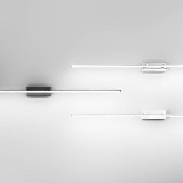 Fabas Luce Oświetlenie lustra LED Nala, chromowane, szerokość 110 cm, metal Nala, chromowy / srebrny, łazienka, metal, nowoczesny