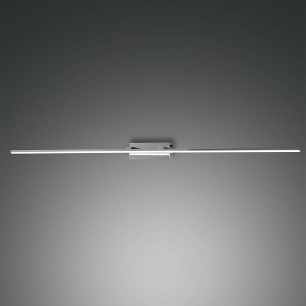 Fabas Luce Oświetlenie lustra LED Nala, chromowane, szerokość 110 cm, metal Nala, chromowy / srebrny, łazienka, metal, nowoczesny
