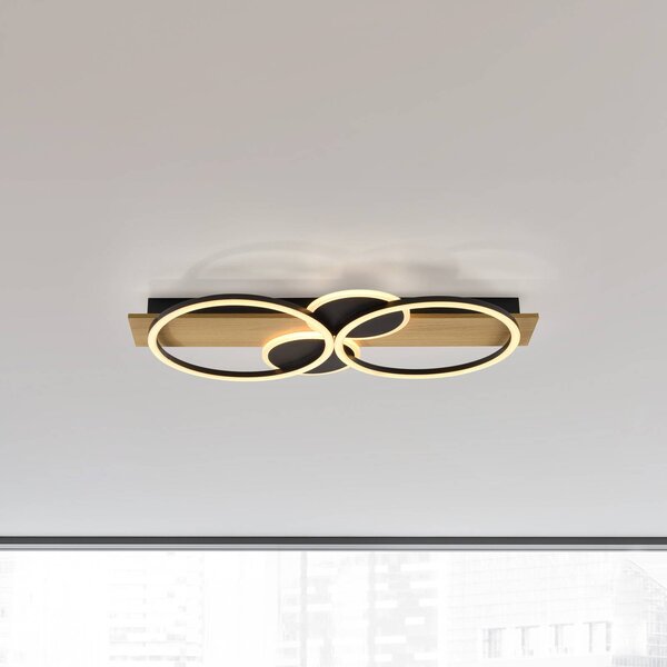 JUST LIGHT. GmbH Lampa sufitowa Trooper, jasne drewno, salon / jadalnia, drewno, nowoczesny