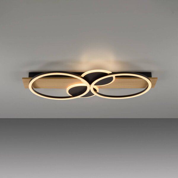 JUST LIGHT. GmbH Lampa sufitowa Trooper, jasne drewno, salon / jadalnia, drewno, nowoczesny