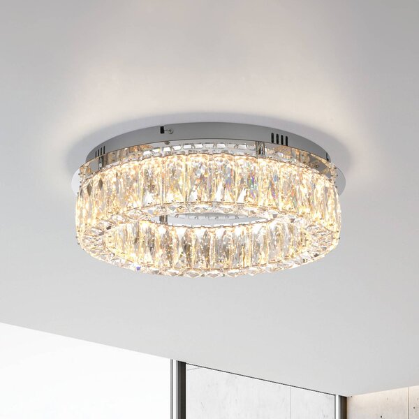 JUST LIGHT. GmbH Lampa sufitowa kryształowa Kulunka, możliwość ściemniania, chromowy / srebrny, salon / jadalnia, metal