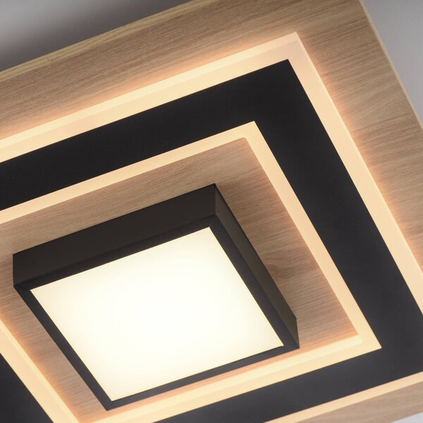 JUST LIGHT. GmbH Lampa sufitowa Tola, jasne drewno, salon / jadalnia, drewno, nowoczesny