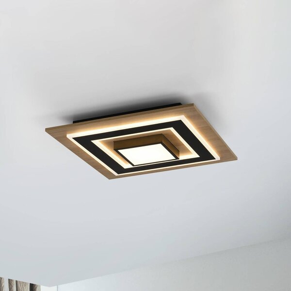 JUST LIGHT. GmbH Lampa sufitowa Tola, jasne drewno, salon / jadalnia, drewno, nowoczesny
