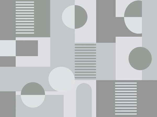 Fototapeta Szaro-biały geometryczny wzór, Nowoczesne Fototapety, Popularne Fototapety, w02916 - Tapeko.pl