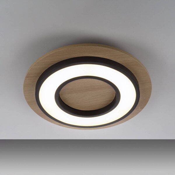 JUST LIGHT. GmbH Lampa sufitowa Tola, jasne drewno, salon / jadalnia, drewno, nowoczesny