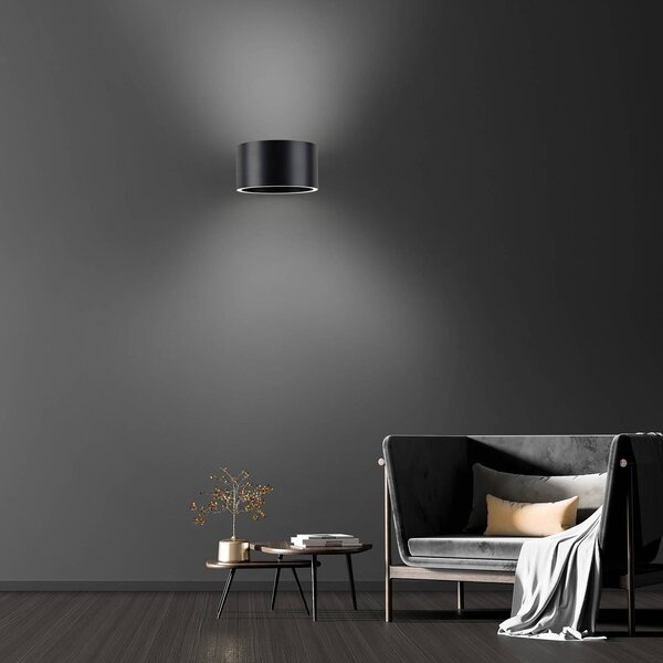 PURE Kinkiet LED Clipse, możliwość ściemniania, aluminiowy / szary / cynkowy, salon / jadalnia, aluminium, nowoczesny