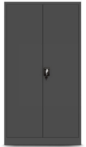 Dwudrzwiowa szafa aktowa z sejfem Tomasz 90x45x185 cm antracyt