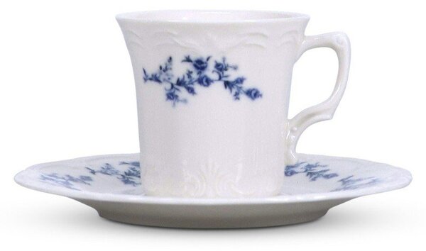 Biały/niebieski porcelanowy spodek ø 16,5 cm Retro – BonBistro