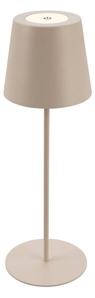 Briloner Lampa stołowa LED 7508011, beżowa, 2 700 K IP44 ściemniacz dotykowy możliwość ściemniania, kremowy / amber, salon / jadalnia, metal, nowoczesny