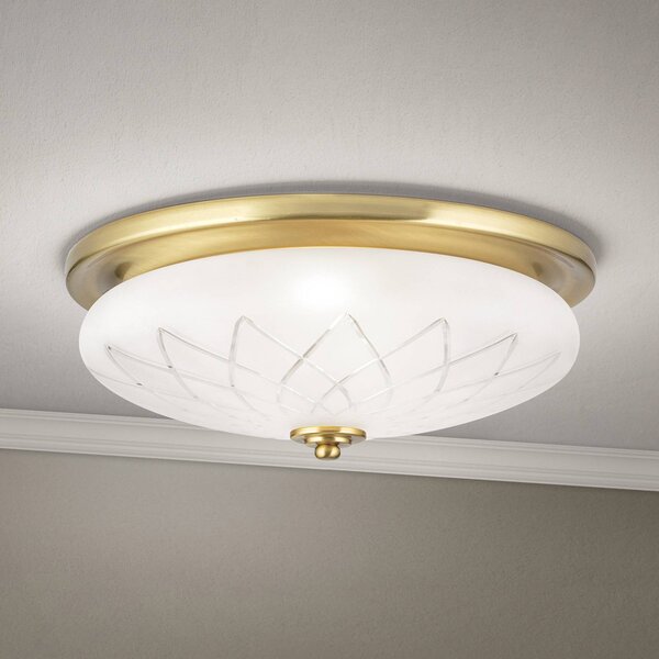 ORION Lampa sufitowa Porto, możliwość ściemniania, brązowy / mosiężny, salon / jadalnia, szkło, antyczny
