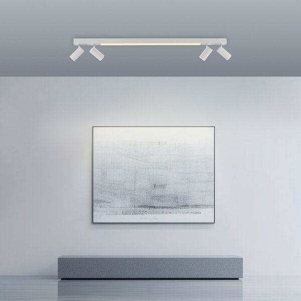 Lampa Sufitowa PURE, Pure Lines, ściemnialny, biały, salon, metal, nowoczesny