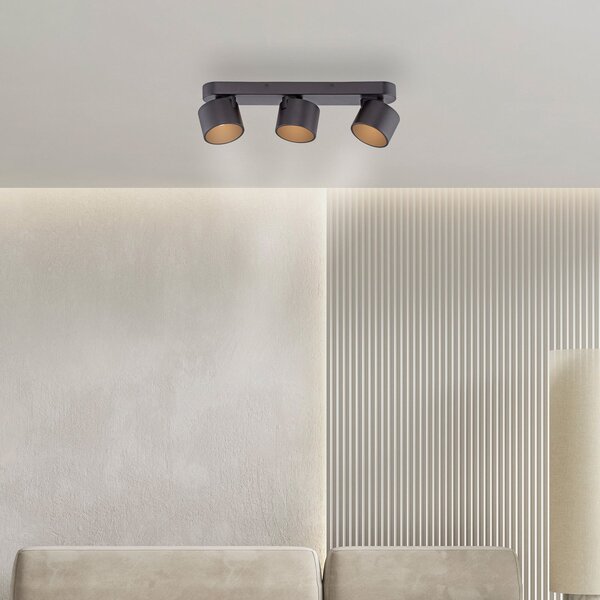 Lampa Sufitowa PURE, Cup, ściemnialny, czarny, salon, metal, nowoczesny