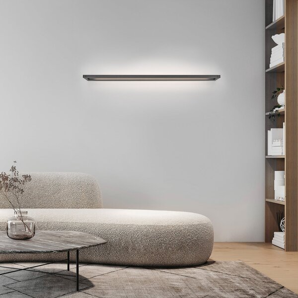 Lampa Ścienna PURE, Puro, ściemnialny, szary, salon, aluminium, nowoczesny