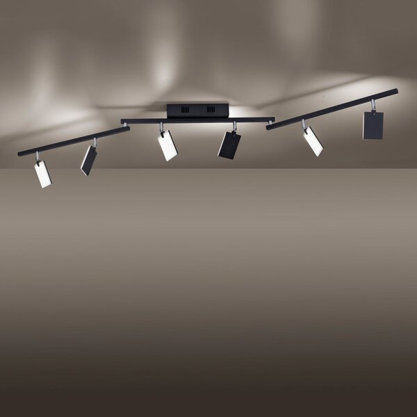 Lampa Sufitowa PURE, Mira, ściemnialny, czarny, salon, metal, nowoczesny