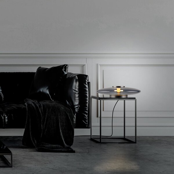 Lampa Stołowa PURE, Vitrum, ściemnialny, szary, salon, szkło, nowoczesny