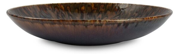 Brązowy głęboki porcelanowy talerz ø 26 cm Resto – BonBistro