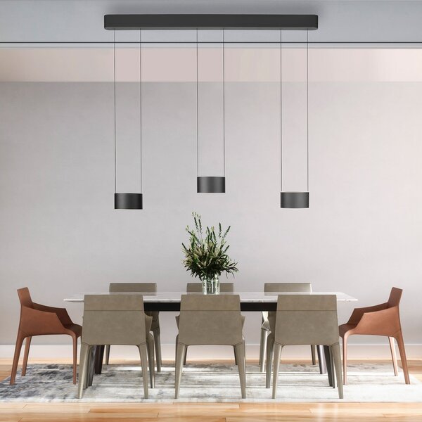 Lampa Wisząca PURE, Clipse, ściemnialny, szary, salon, metal, nowoczesny