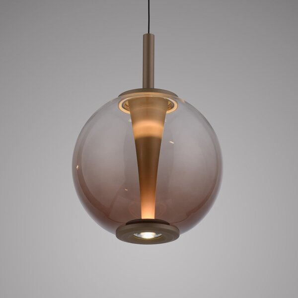 Lampa Wisząca PURE, Infinity, ściemnialny, antyczny mosiądz, salon, szkło