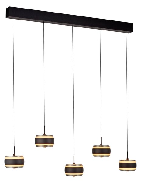 Lampa Wisząca PURE, Falling Rings, ściemnialny, czarny, salon, metal, nowoczesny