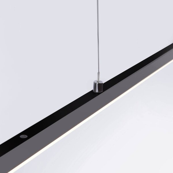 PURE Lampa wisząca Lite, możliwość ściemniania, czarny, salon / jadalnia, aluminium, nowoczesny