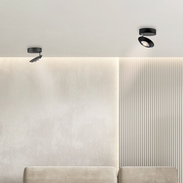 Lampa Sufitowa PURE, Oculis, ściemnialny, czarny, salon, metal, nowoczesny