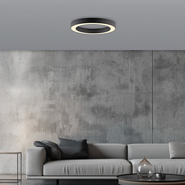 Lampa Sufitowa PURE, Lines, ściemnialny, czarny, salon, metal, nowoczesny
