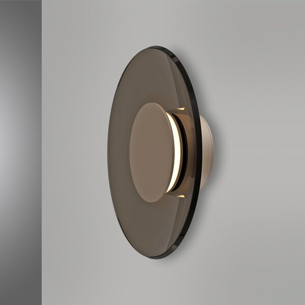 Lampa Ścienna PURE, PURE Moon, ściemnialny, antyczny mosiądz, salon, szkło, nowoczesny