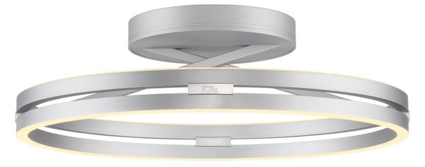 Lampa Sufitowa PURE, PURE Loop, ściemnialny, metaliczny, salon, aluminium, nowoczesny