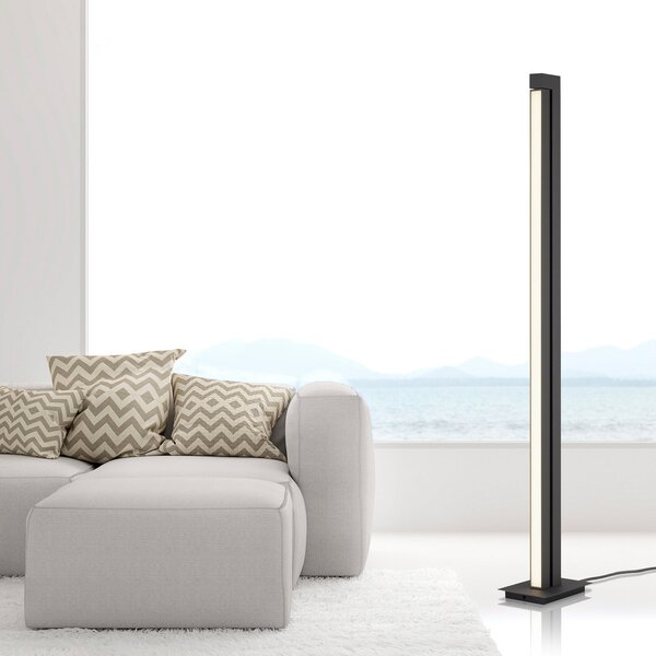 Lampa Podłogowa PURE, Pure Lines Floor, ściemnialny, czarny, salon, metal, nowoczesny