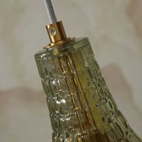 IT´S ABOUT ROMI Lampa wisząca szklana Venice, możliwość ściemniania, zielony, salon / jadalnia, szkło, vintage