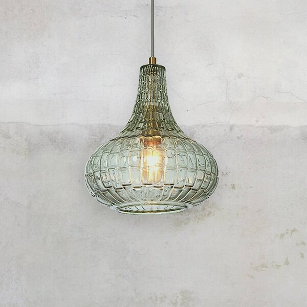 IT´S ABOUT ROMI Lampa wisząca szklana Venice, możliwość ściemniania, zielony, salon / jadalnia, szkło, vintage