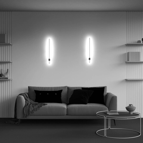 Maytoni Kinkiet LED Pars, czarny, salon / jadalnia, aluminium, nowoczesny