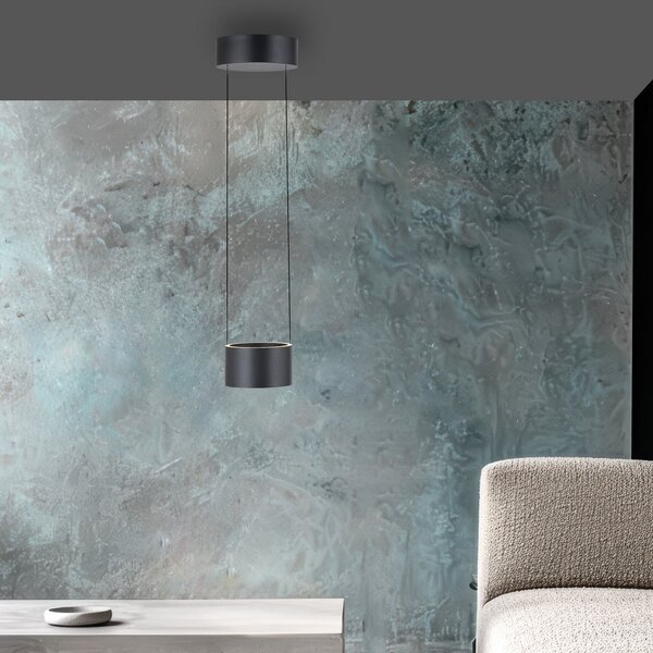 Lampa Wisząca PURE, Clipse, ściemnialny, szary, salon, metal, nowoczesny