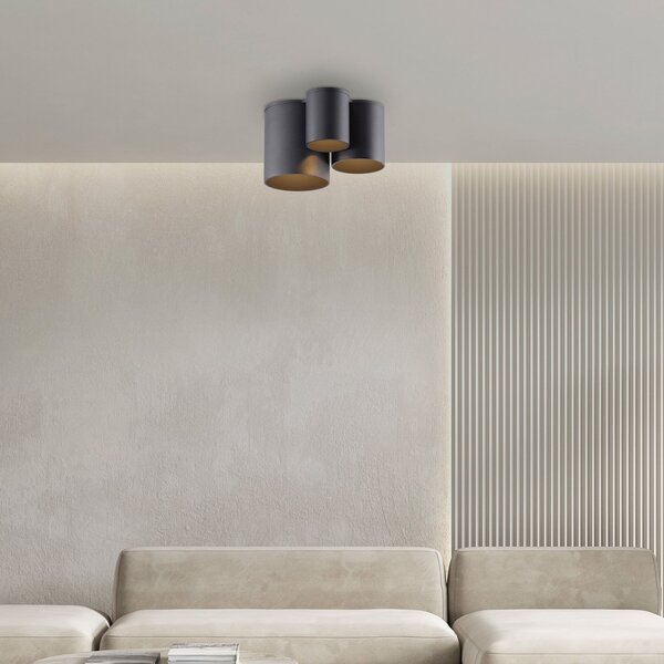 Lampa Sufitowa PURE, Point, ściemnialny, czarny, łazienka, metal, nowoczesny