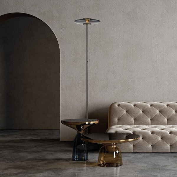 Lampa Podłogowa PURE, Vitrum, ściemnialny, szary, salon, aluminium, nowoczesny